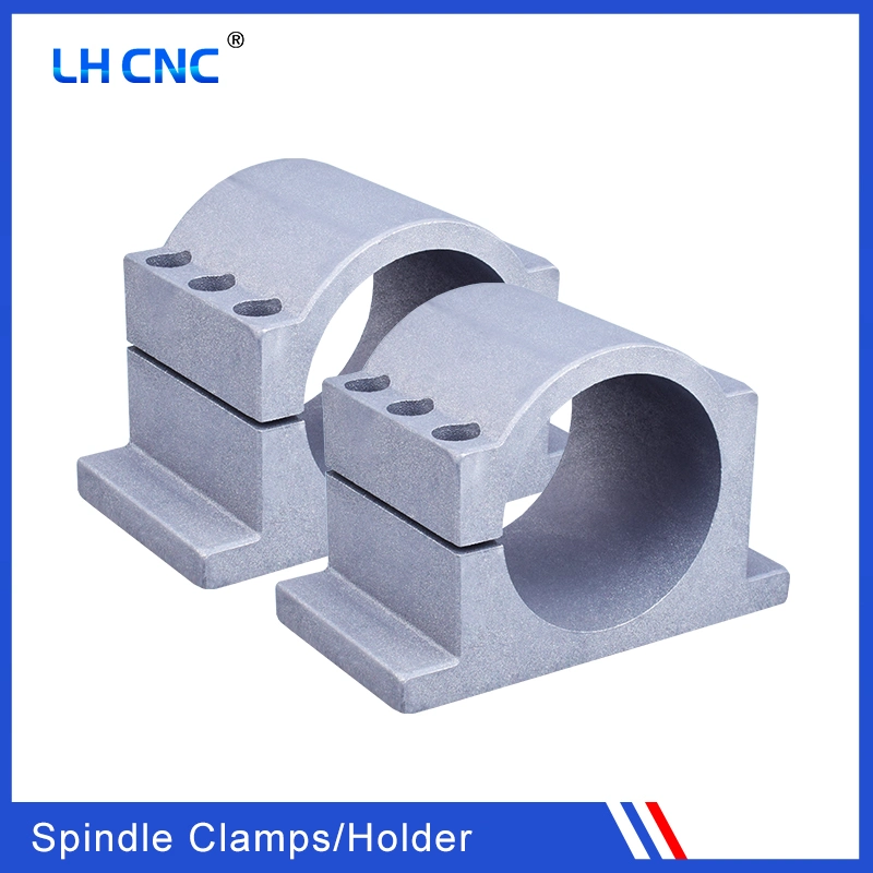 CNC Spindle Motor Clamp 62/ 65/80/85/100/105mm Fixture Cast Aluminum Holding Seat Fixed Bracket, Used for Engraving Spindle