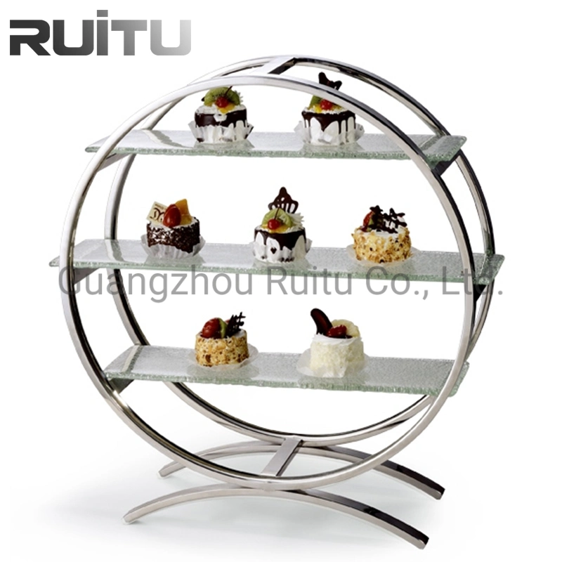 Buffet de madera multifuncional Tabla de almacenamiento Mini Cupcake Mostrar Té tapa de acrílico Placa de pastel de postre de bases de madera con cubierta de cúpula de acrílico