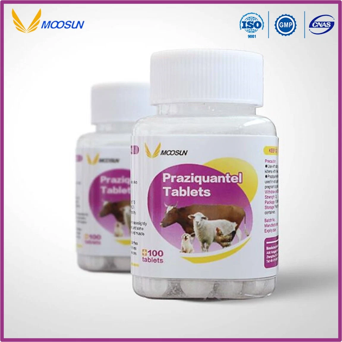 Mequindox tabletas para uso veterinario.