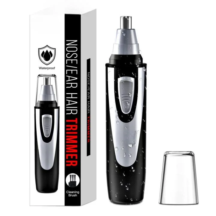 Professional Painless Eyebrow Facial Nose Hair Battery Operated Waterproof Electric Trimmer