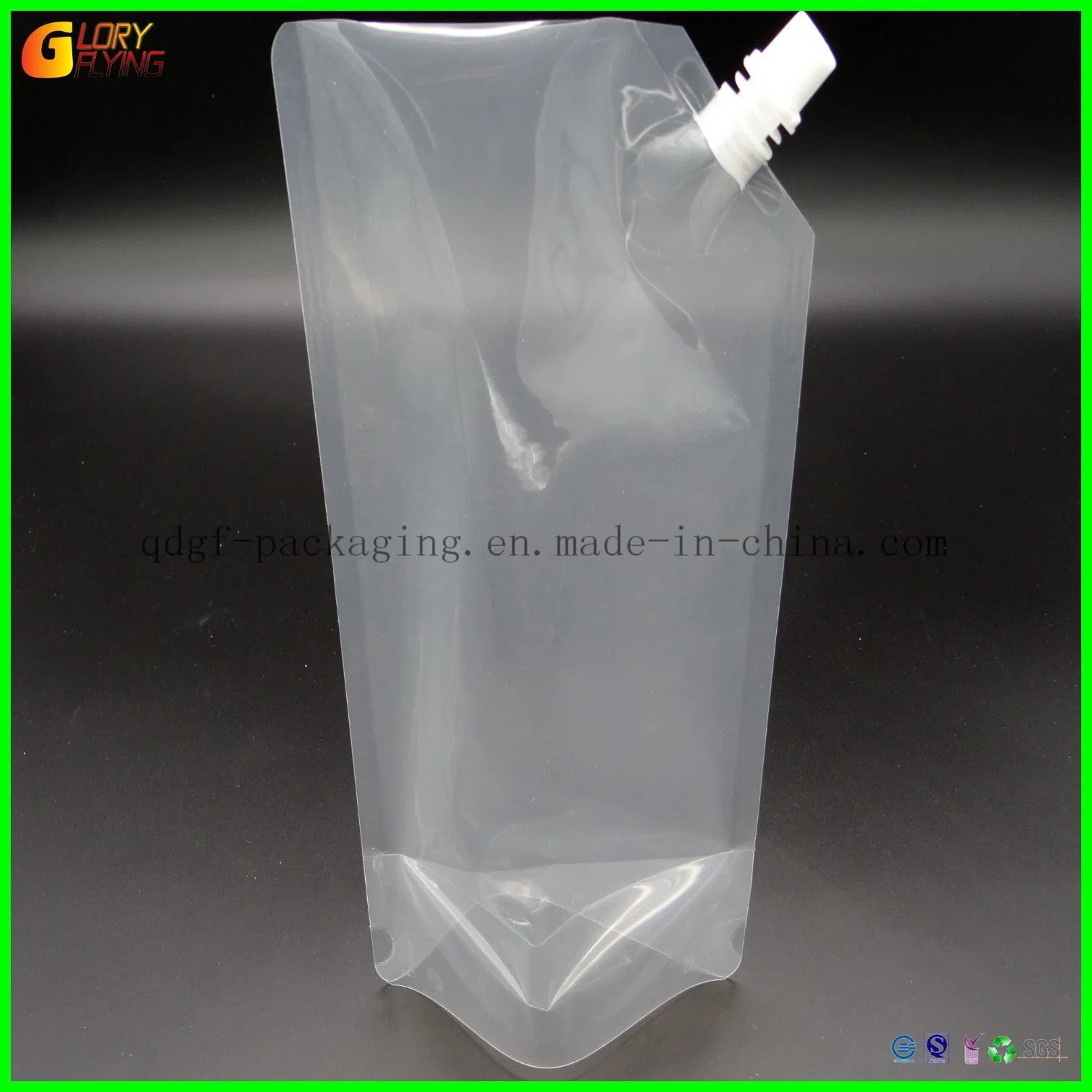 Fully Transparent Plastic Spout Drinking Water Juice Spout Pouch Bag Eco Friendly Clear Beverage. Pet Supply Suction Bag. Spout Pouches Manufacturers.