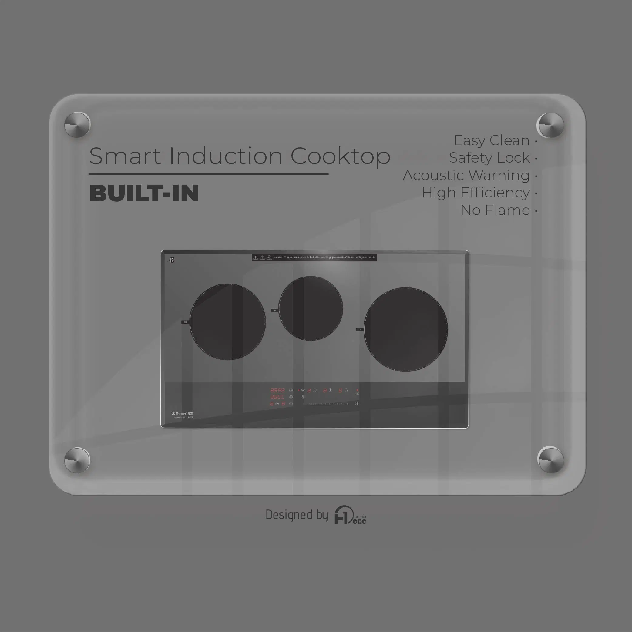 Parrilla de inducción inteligente con pantalla LED y control de temperatura preciso Sistema