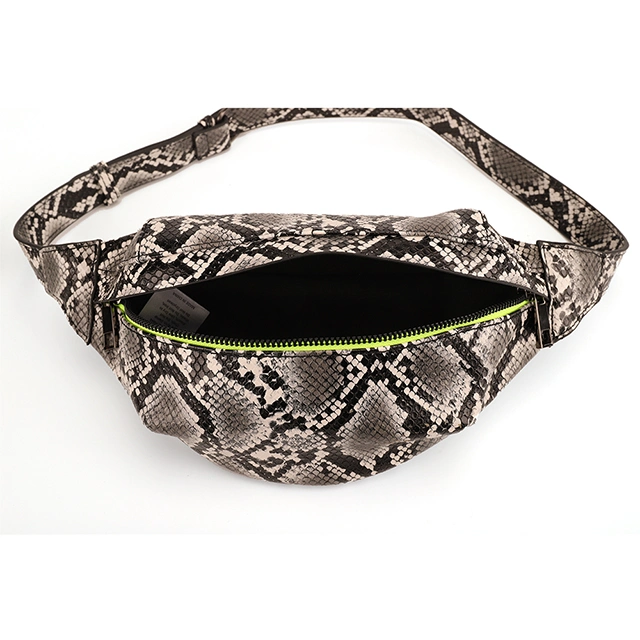 New Arrival Lady Fashion PU Leather Travel Outdoor Sport Funny Pack PVC Material Waist Bag