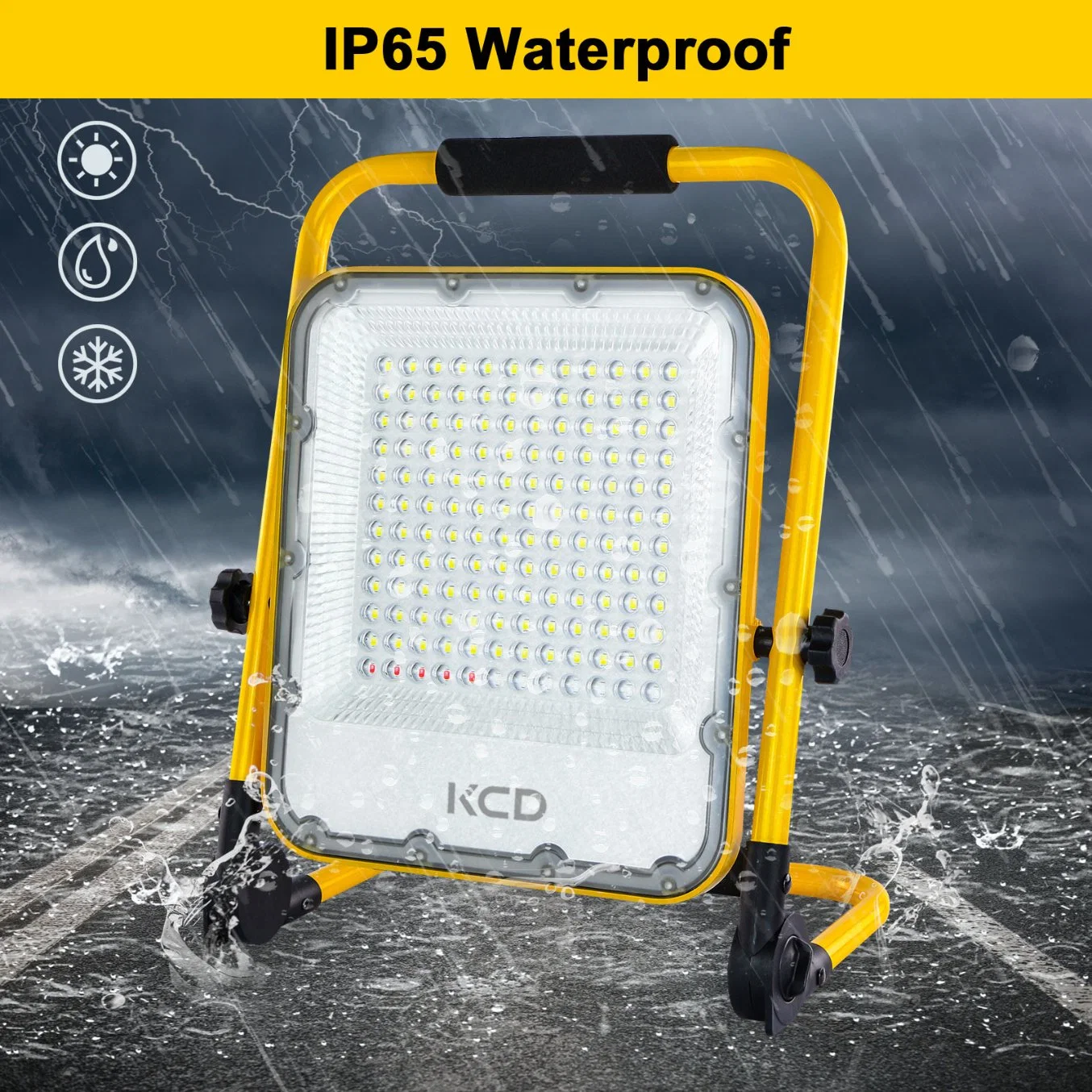 High Power High Bright Flood Light Outdoor Waterproof Explosion Proof Floodlight 30W 50W 100W Rechargeable Spot Portable Bracket LED Work Light