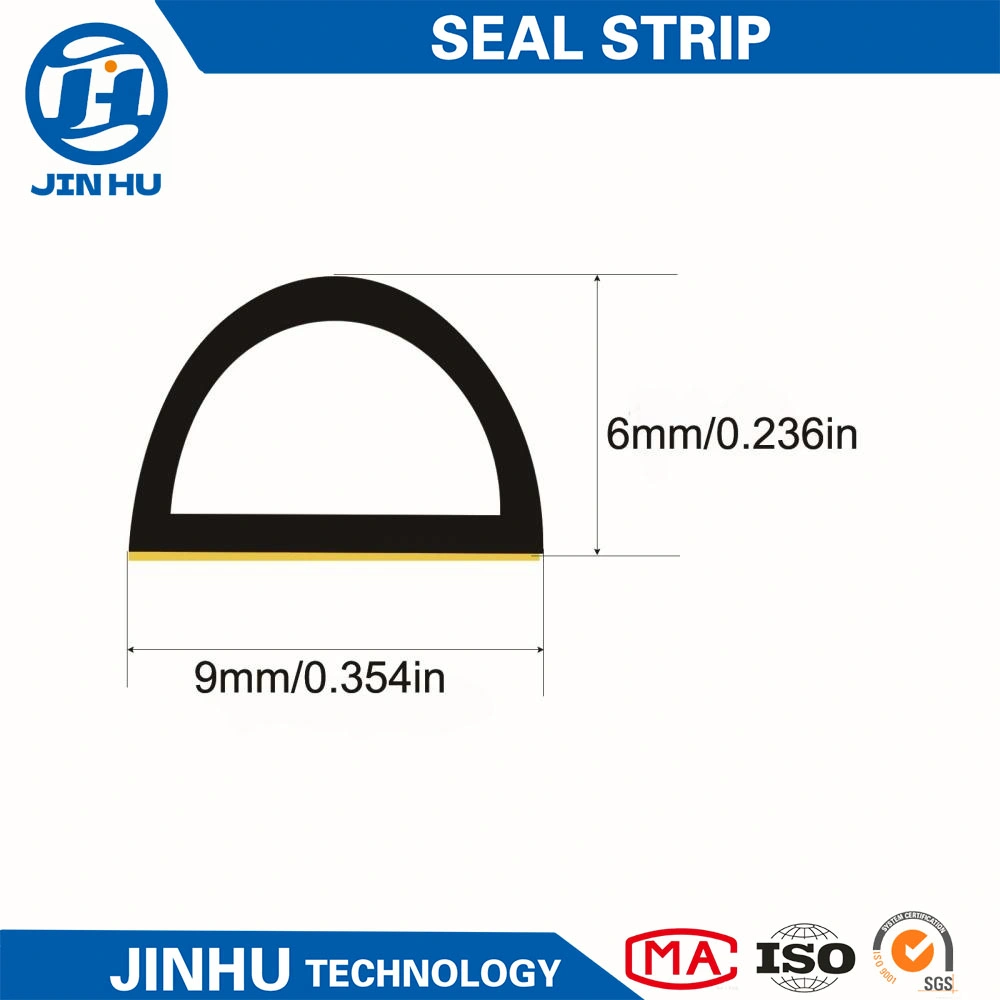 3m Adhesive P Shape Seal EPDM Foam Waterproof Rubber Seal