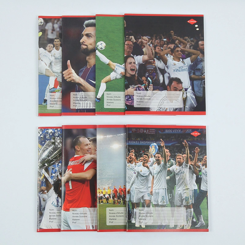 A5 Printed Football Star Hardcover Notebook Exercise Book for School