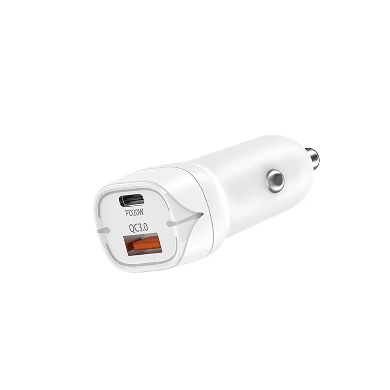 OEM de fábrica del teléfono móvil Dual USB 20W-C cargador de coche cargador rápido Pd