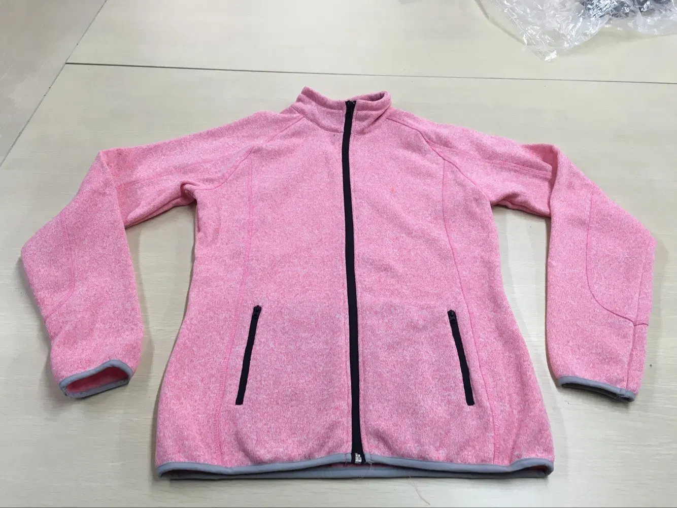 Available Winter Coat Embroidery Fleece Melange Jacket