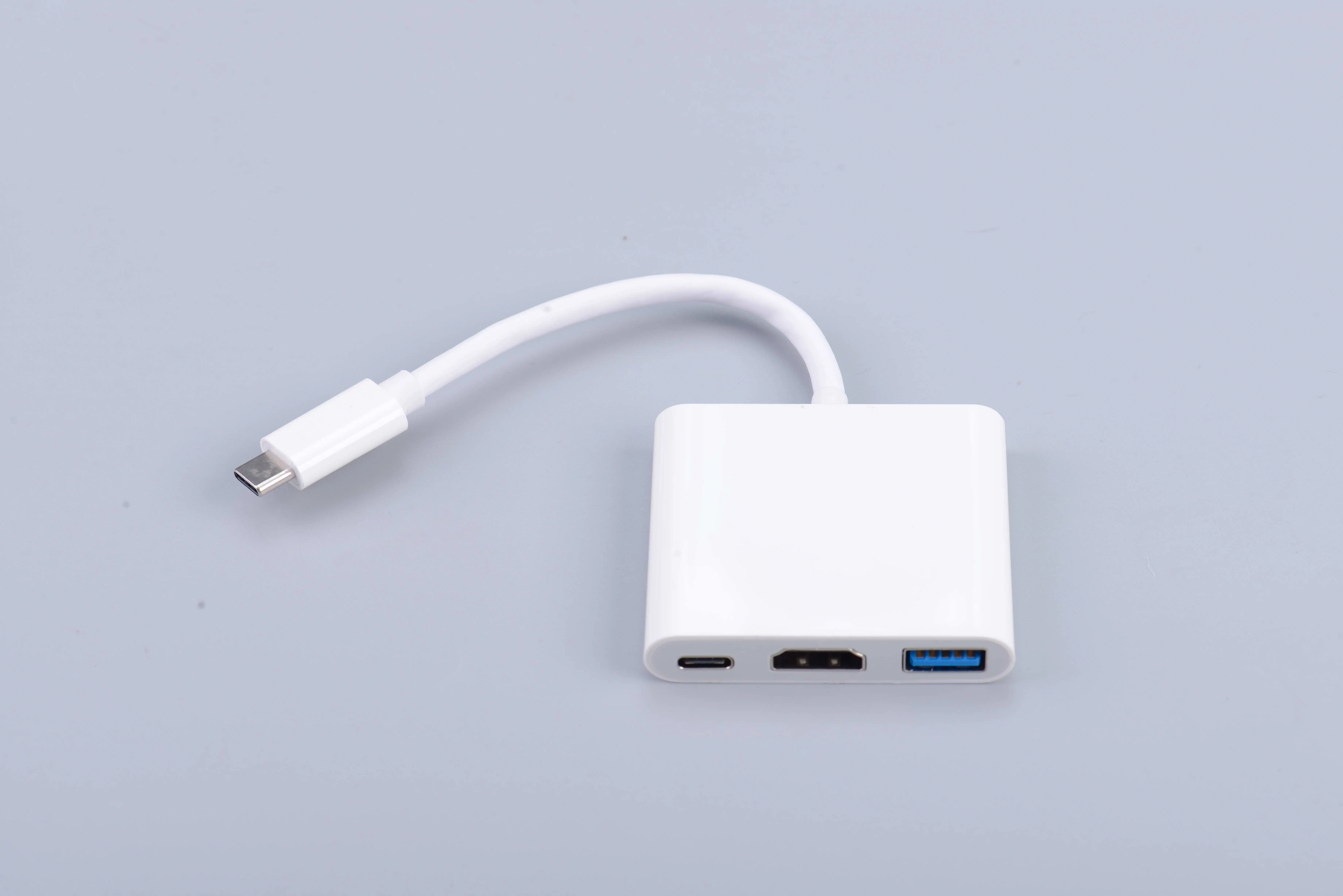 3 en 1 USB tipo C Multi-Adapter cubo con USB 3.0, HDMI 4K para el MacBook Pro