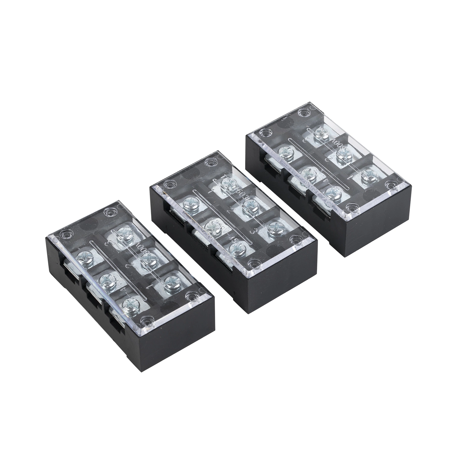 High Quality Factory Production Tb Series 15A 25A 45A 60A 100A Double Row Screw Terminal Fixed Type Fence Terminal Blocks