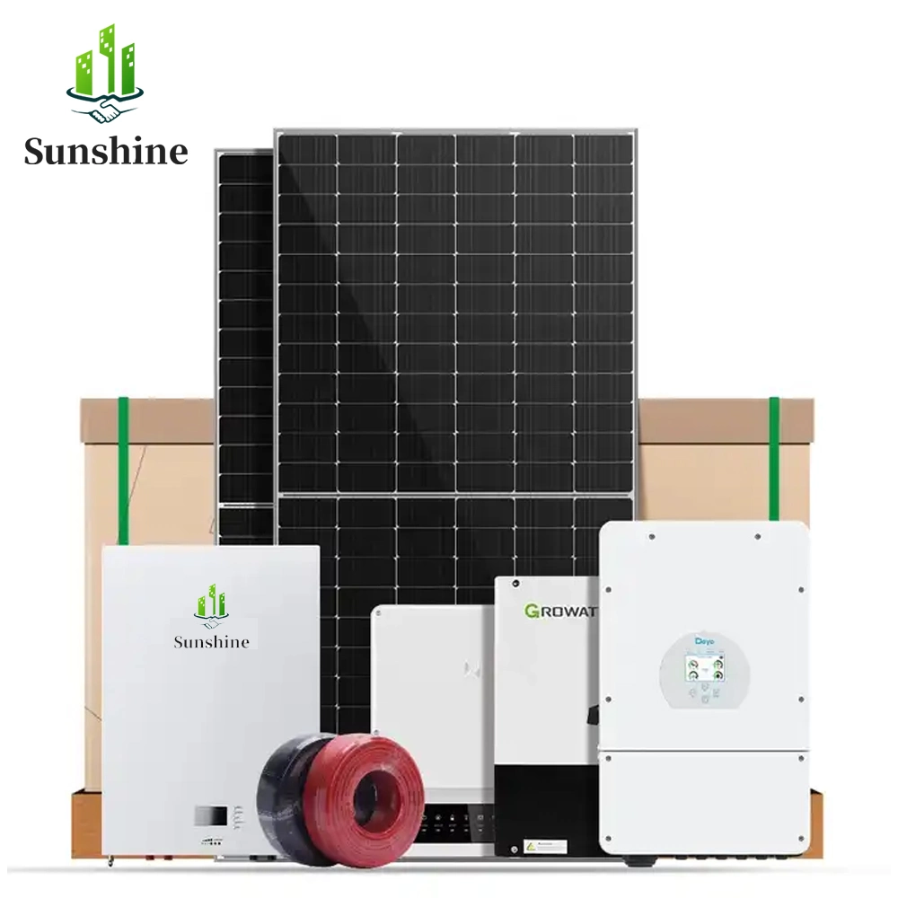 Sunshine Accueil de l'utilisation complète du système d'énergie solaire de 8 kw triphasé 10kw 12kw Système d'énergie solaire hybride