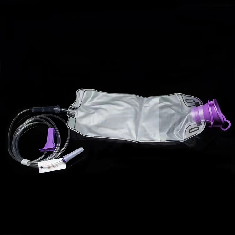 Disposable Medical Enteral Feeding Bag Pump Set Gravity Type