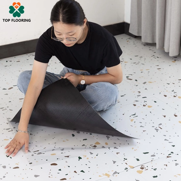 LVT Bodenfliesen PVC-Klebstoff Fliesen Vinyl Bodenfliesen Luxus Vinyl Boden Fliesen Badezimmer Marmorboden