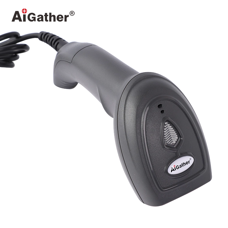 Günstige Handfree schnurgebundene Barcode-Scanner-Reader mit USB-Kabel für Einzelhandel