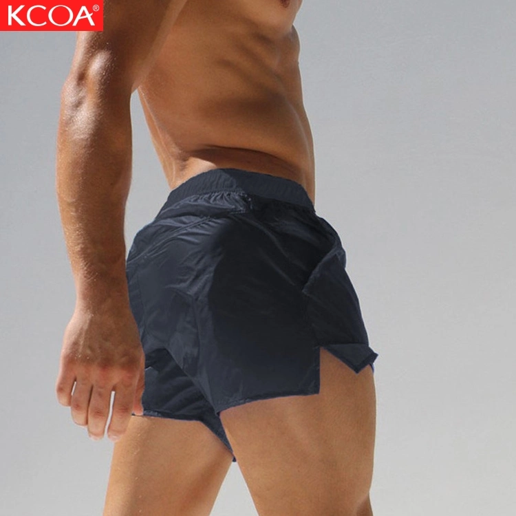 Promotional Stocked Navy Blue Casual Plain Men Beachwear with Pockets