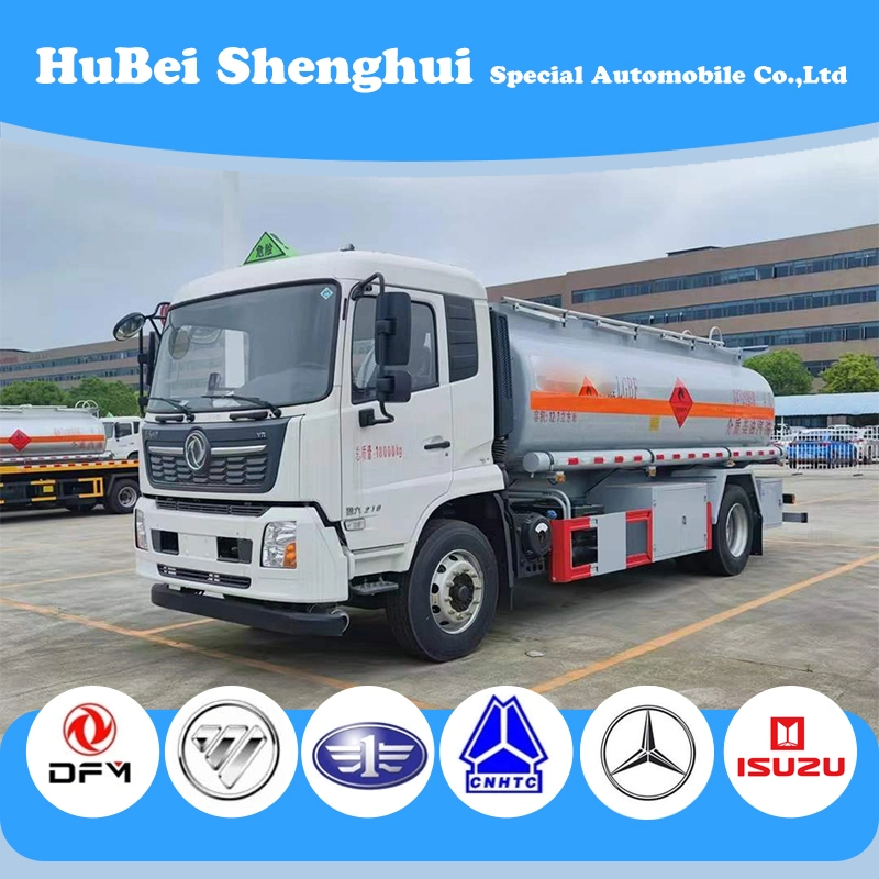 Dongfeng Foton FAW HOWO Heavy 190/210/230HP 4X2 Chassis 12-15000liters Jet Petrol Fuel Oil Diesel Cargo Tank Truck with Fuel Dispenser Price