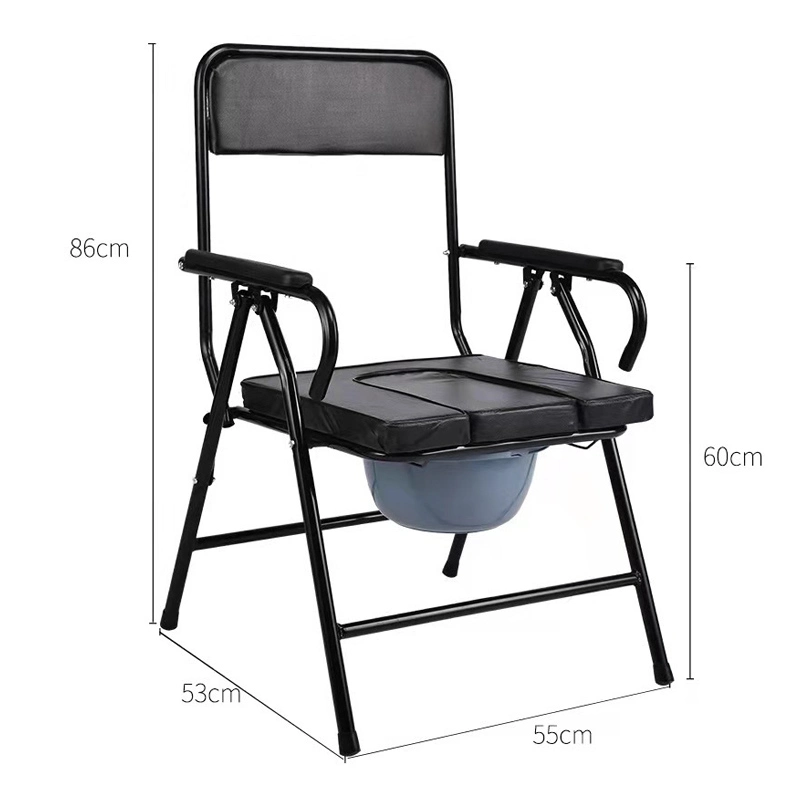 Handicapped Folding Portable Commode Chair