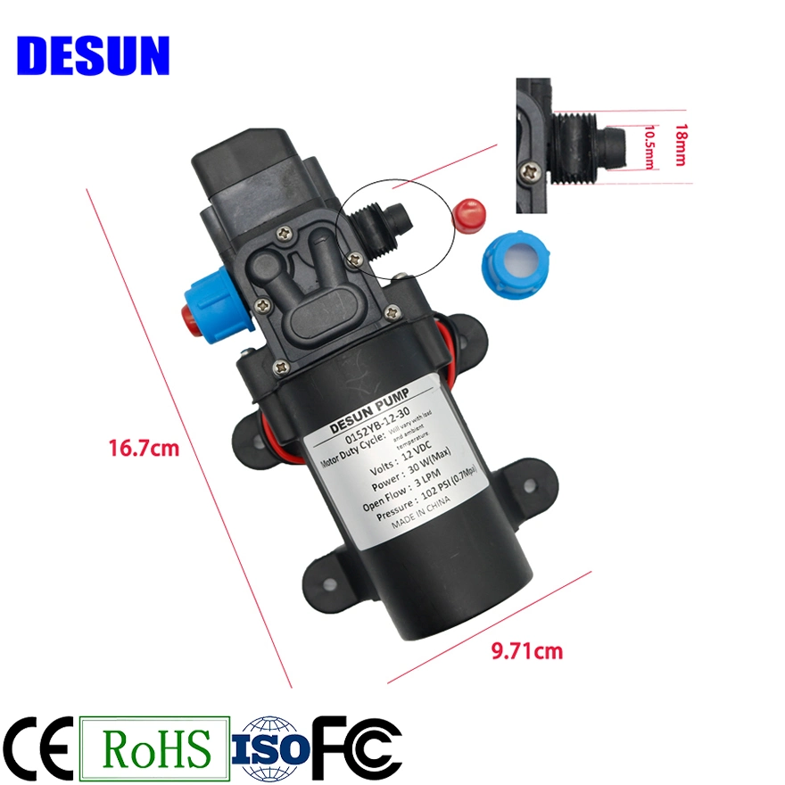 12V 24V DC Micro Suction House Electronic Hot Circulation Water Booster Diaphragm Pump