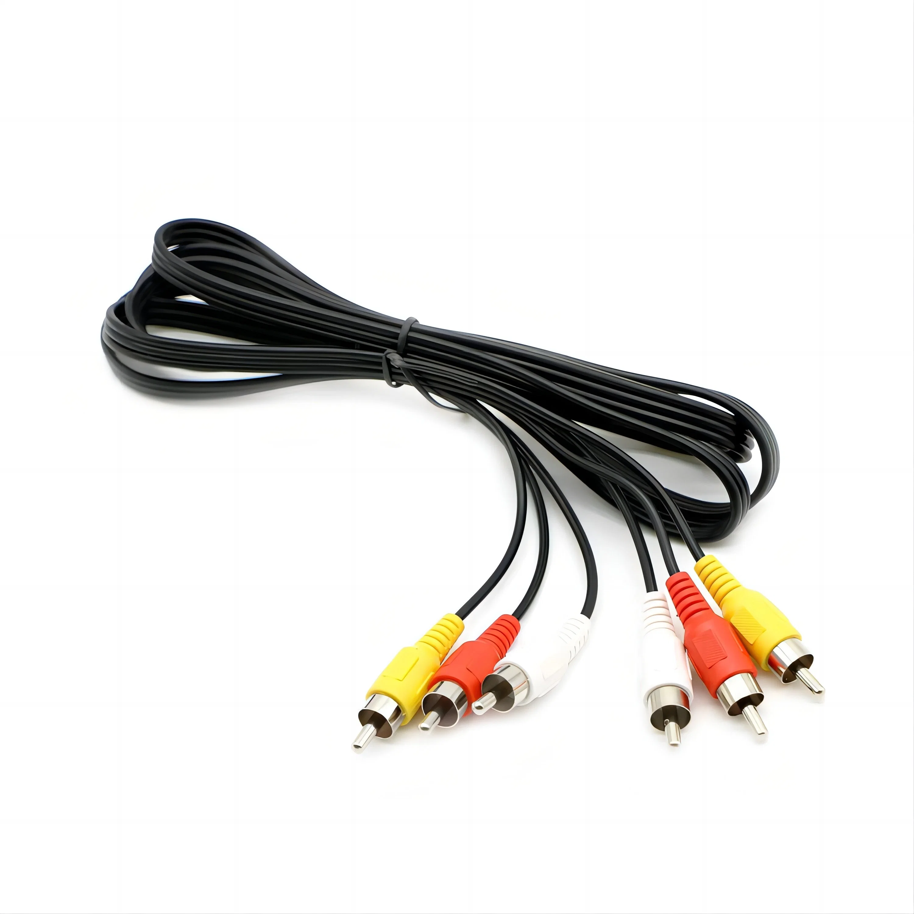 3 RCA Cable Audio Video Composite Male to Male DVD Cable (6 Feet)