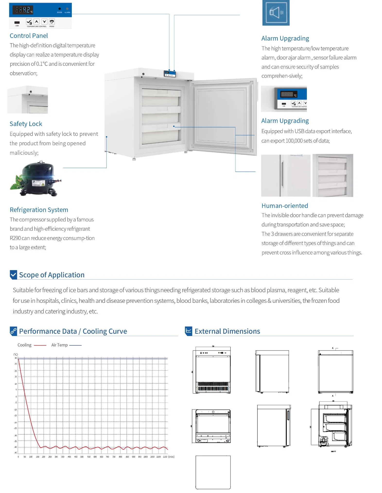 -40c Laboratory Ultra-Low Temperature Freezer