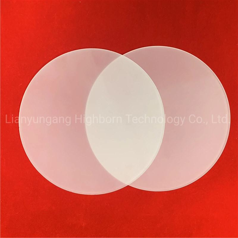 High Transmittance High Purity Customized Heat Resistance Two Sides Frosted Round Quartz Glass Disc