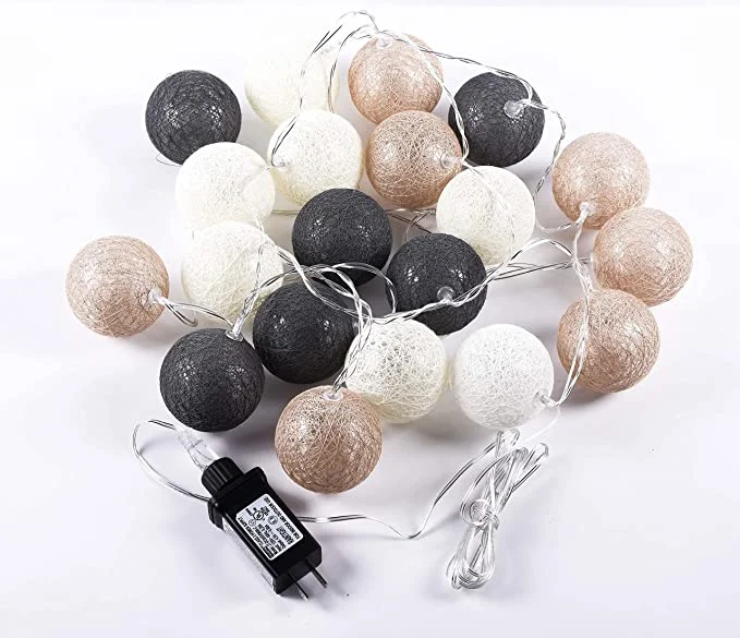 LED Cotton String Light Mini Ball for Christmas Indoor Decorative LED Colour Home Party Decoration String Lights