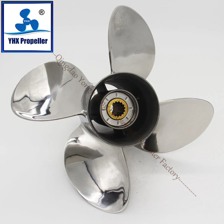 13X19 4 Blades Stainless Steel Outboard Motor Propeller Matched for Suzuki with Wholesale Price