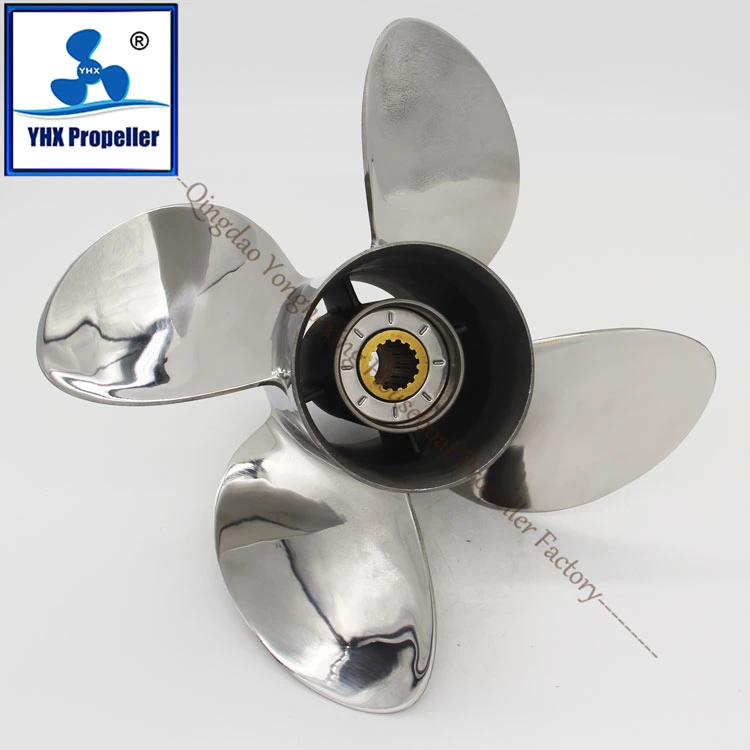 13X19 4 Blades Stainless Steel Outboard Motor Propeller Matched for Suzuki with Wholesale/Supplier Price