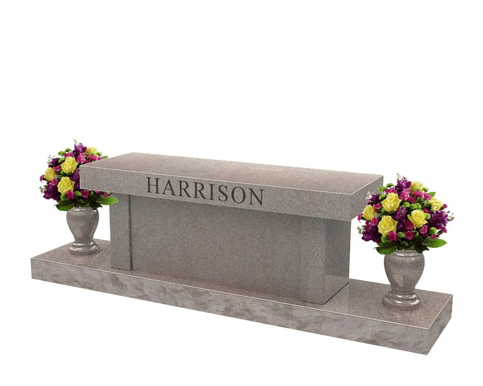 Wholesale Cheap Brown Granite Memorial Bench for Cemetery