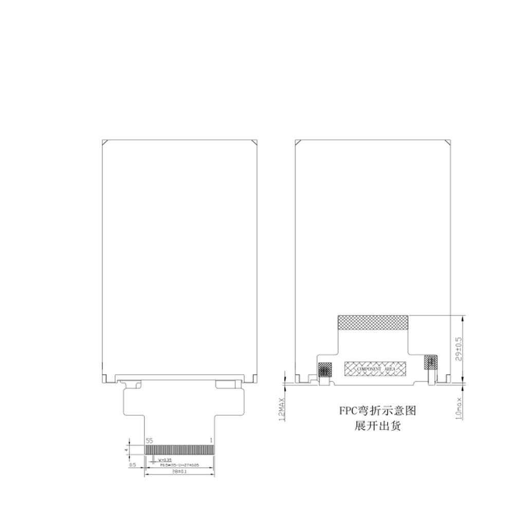 Industry LCM / LCD 4.3" 480*800 Resistive Touch Full Color Display Screen