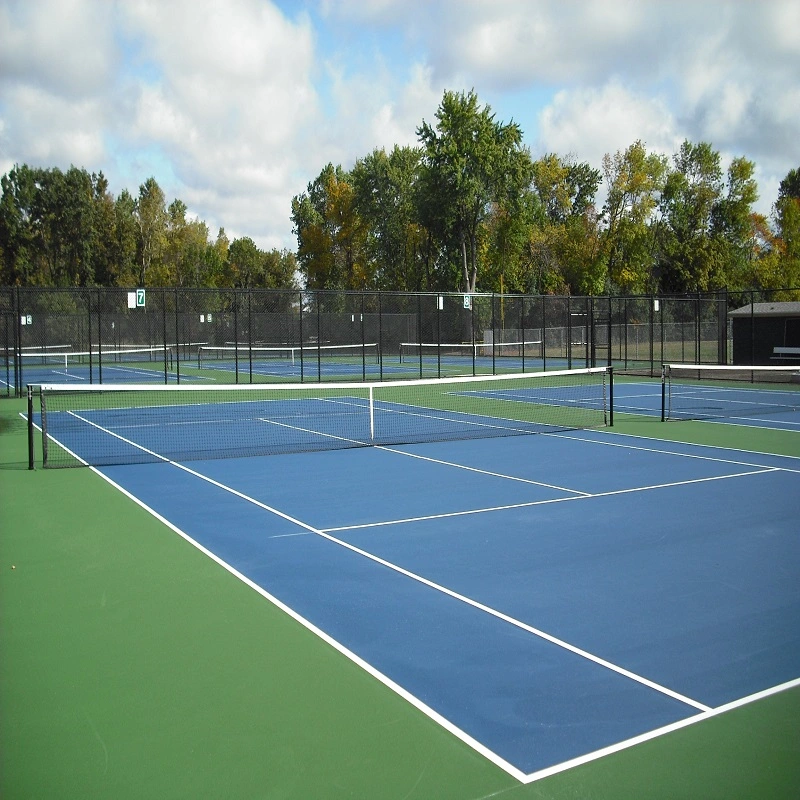 Outdoor Silicon PU Sports Flooring Surfaces Mixed Acrylic Material