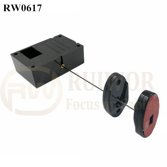 Security Display Cuboid Ratcheting Retractable Cable with Plus Pause Function