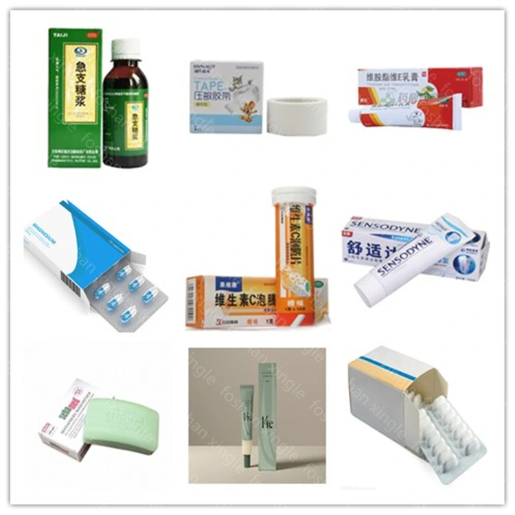 Pharmazeutische Medizin Glasflasche Karton Box Koffer Pack Seife Kartonierung Maschine und Box Karton Verpackung Verpackungsmaschine