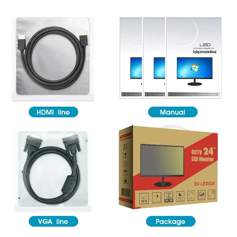 OEM 15 17 19 Inch LED LCD Display 60Hz PC Computer Monitor