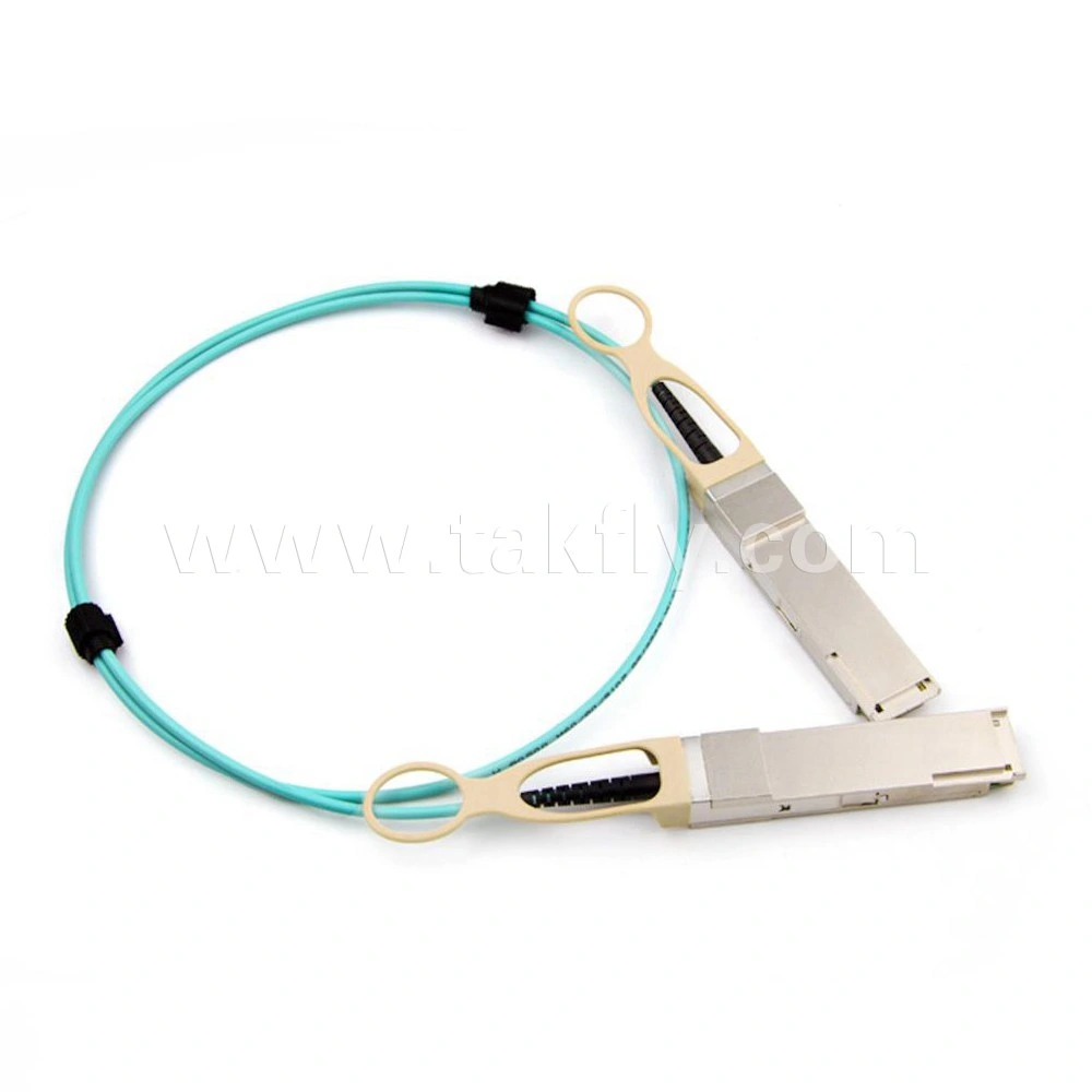 40g 25g 100 g de 10g QSFP a SFP Cable de fibra óptica óptica activa Metro Cable Óptico activo de convergencia de salida de derivación de la AOC Cable Óptico activo