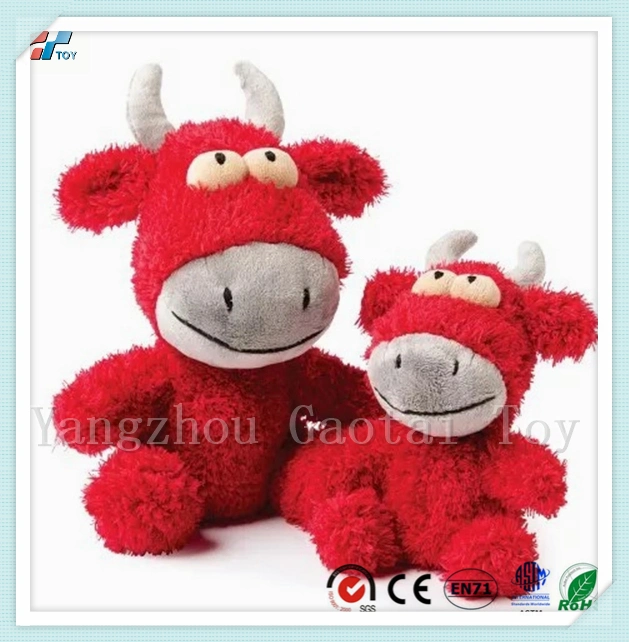 New Design Plush Cow Squeaky Dog Toys