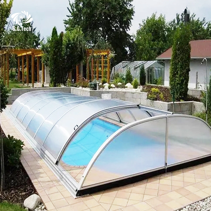 Customized Aluminum Electric Retractable Hard Pool Enclosure Automatic Swimming Pool Covers