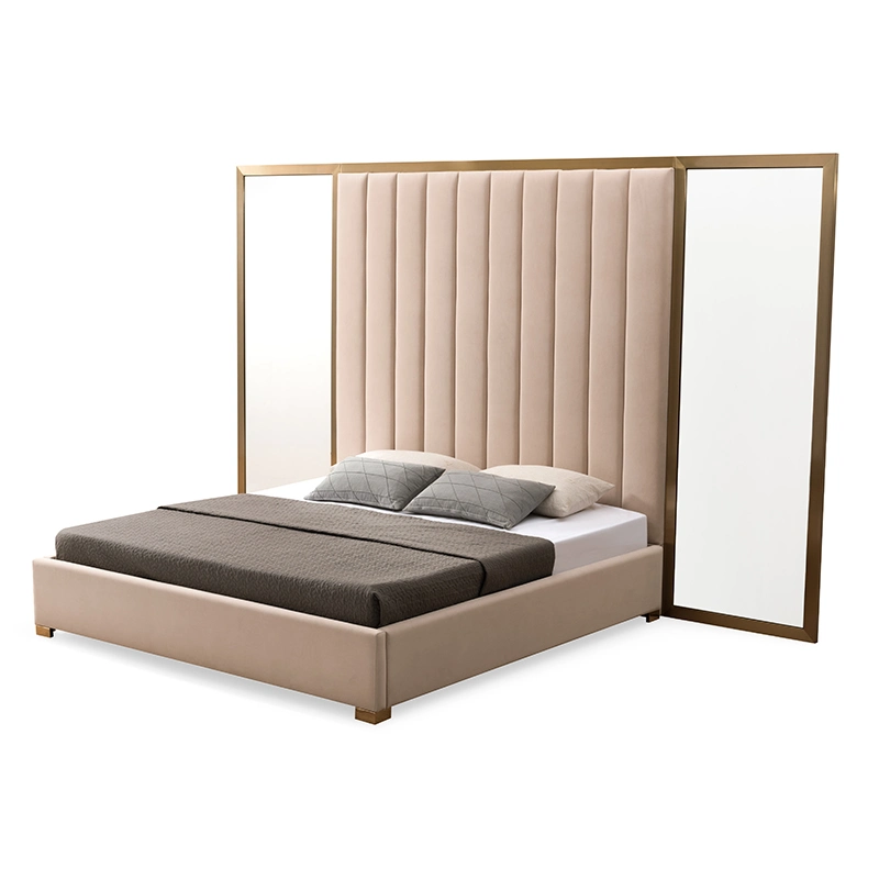 Quarto Conforto moderno mobiliário King cama tamanho Queen moderno tecido macio estrutura da cama