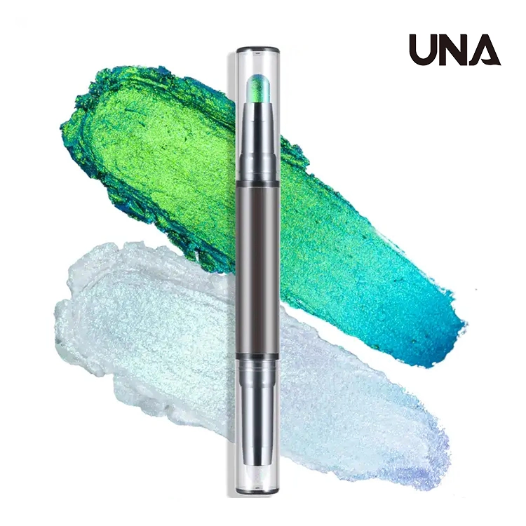 Heißer Verkauf 2 in 1 Eyeshadow Stick Glitter Multichrome Textmarker Lidschatten Stick Private Label Wasserdichte Augen Make-Up