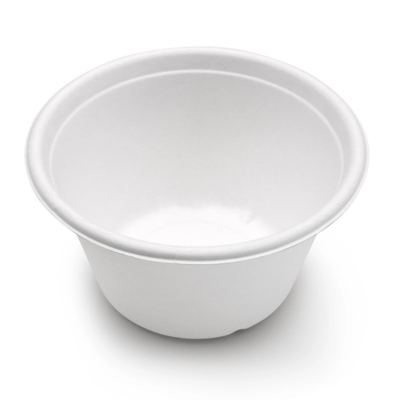 500ml Sugarcane Pulp Bagasse Disposable Round Bowl for Soup Salad