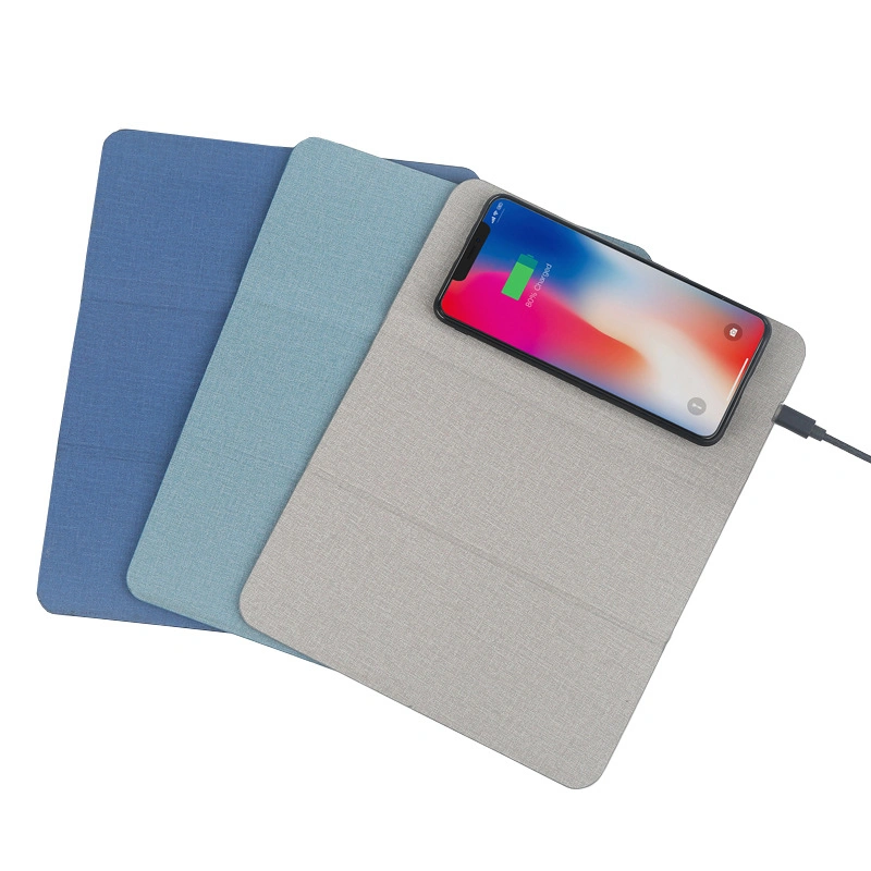 2 In1 Eco Friendly Material Mobile Phone Fast Charging Wireless Charger Mouse Pad