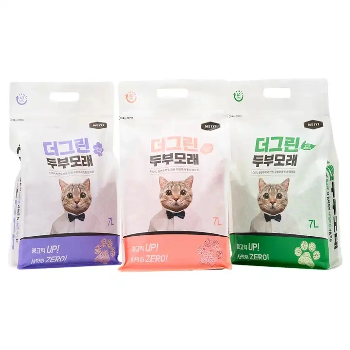 Natural Plant Organic Based Custom Package Popular Fragrance Flushable Tofu Cat Litter