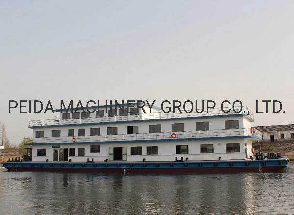 Steel Barge for Boat Berthing Pontoon Boat for Mooring House Boat with Office Accommodation