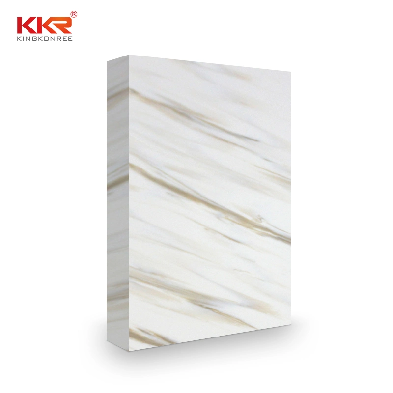 Kingkonree Calcatta White 30mm Thickness Modified Acrylic Solid Surface 3.15