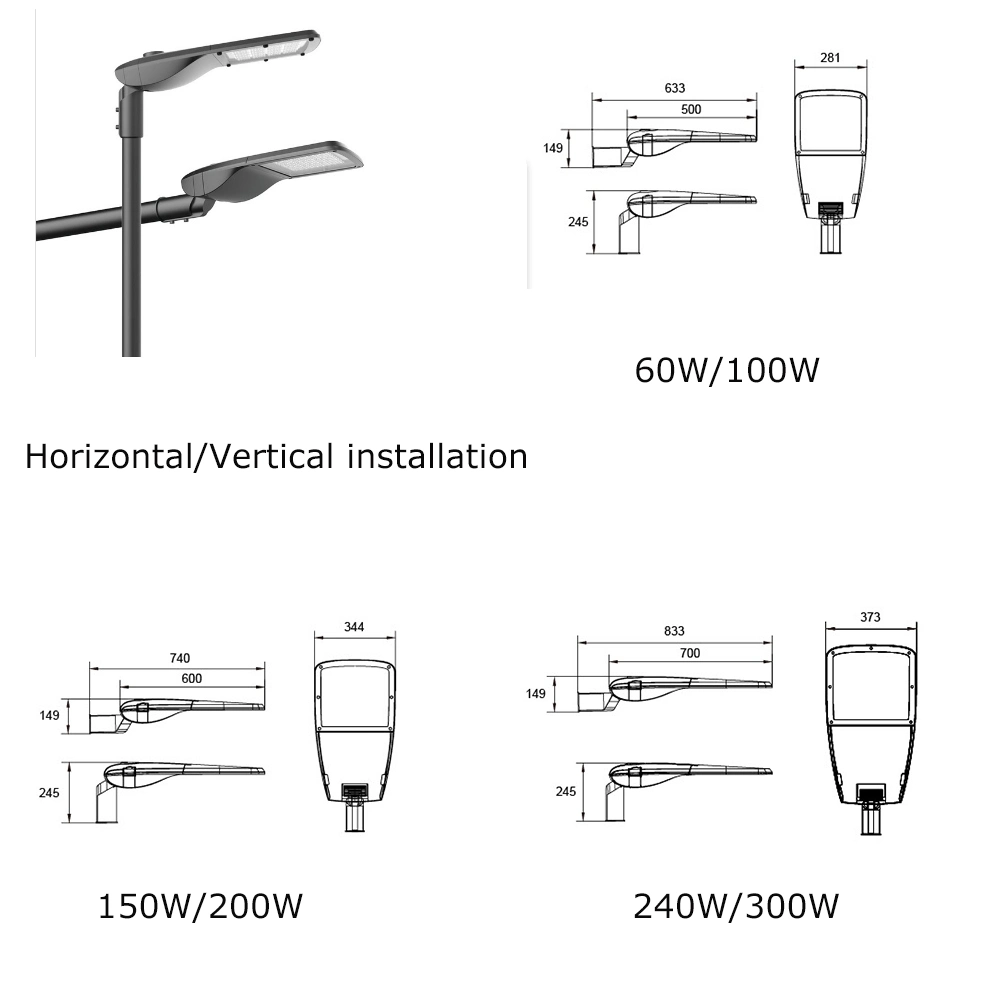 with Photo Cell Cast Aluminum Solar LED Street Light