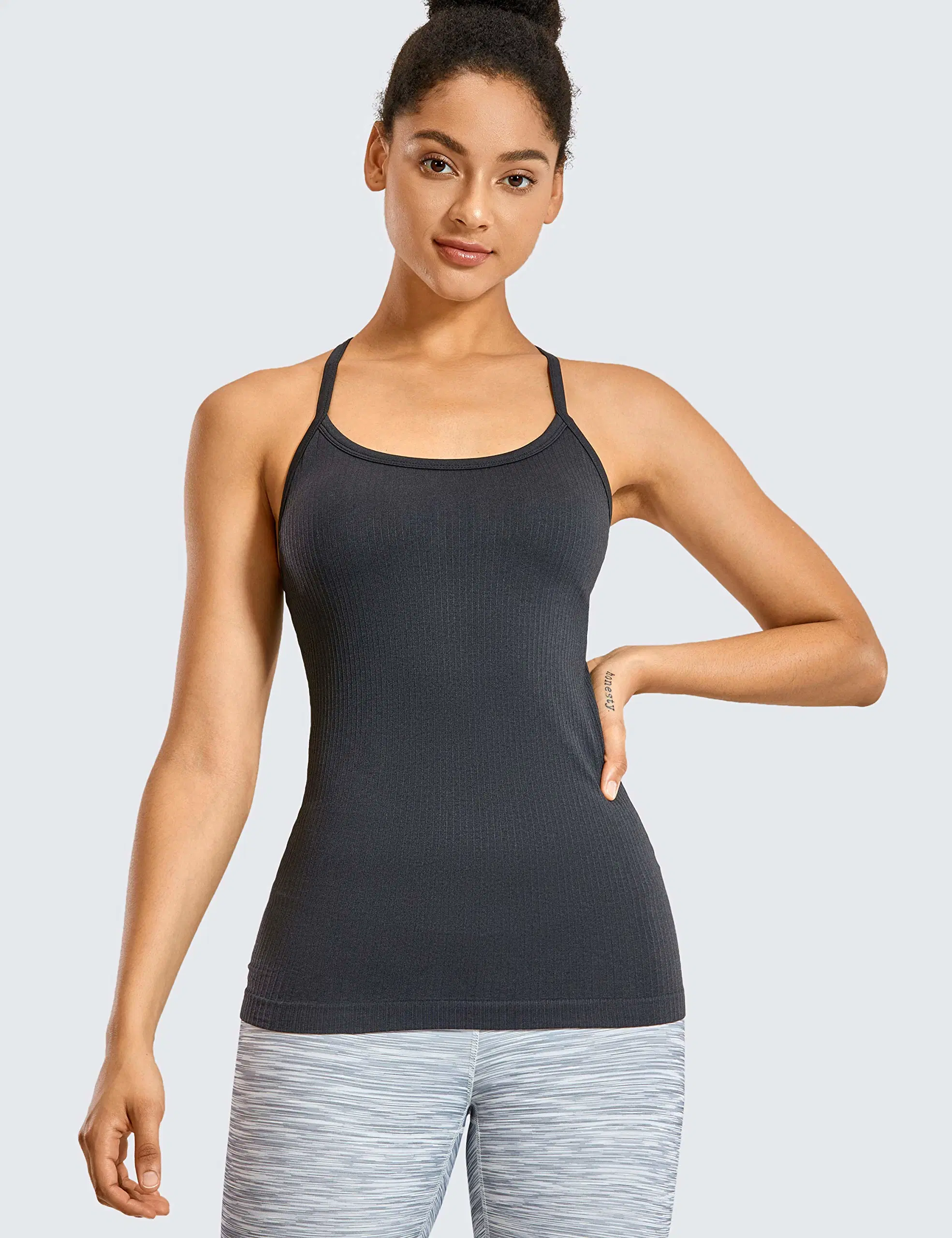 Cusstomized Seamless for Women Racerback Athletic Camisole Workout Tank Tops