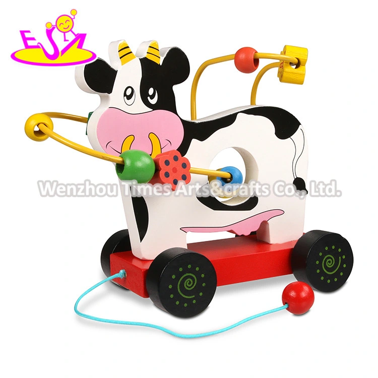 Colorful Wooden Beads Pull String Toy Car, Wooden Beads for Kids, Top Quality Beads Toy Pull Car for Kids W05c135