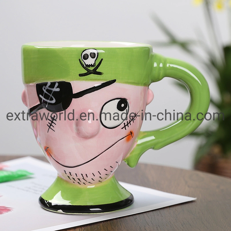 Nouvelle tendance populaire Pirate Handpainted tasse à café de l'autocollant d'enfants cadeau d'anniversaire