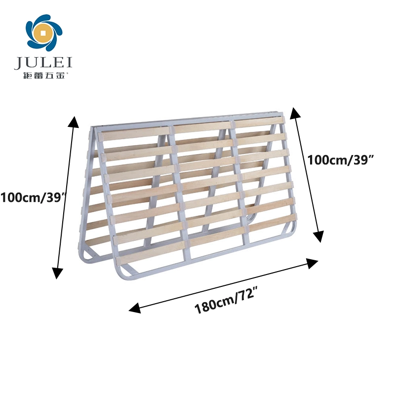 Estructura de cama de matrimonio plegable de madera con estructura de cama de matrimonio