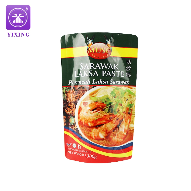 Sauce Flavour Stand up Pouch Singapore Laksa Paste Seasoning Spice Food Packaging Plastic Bags